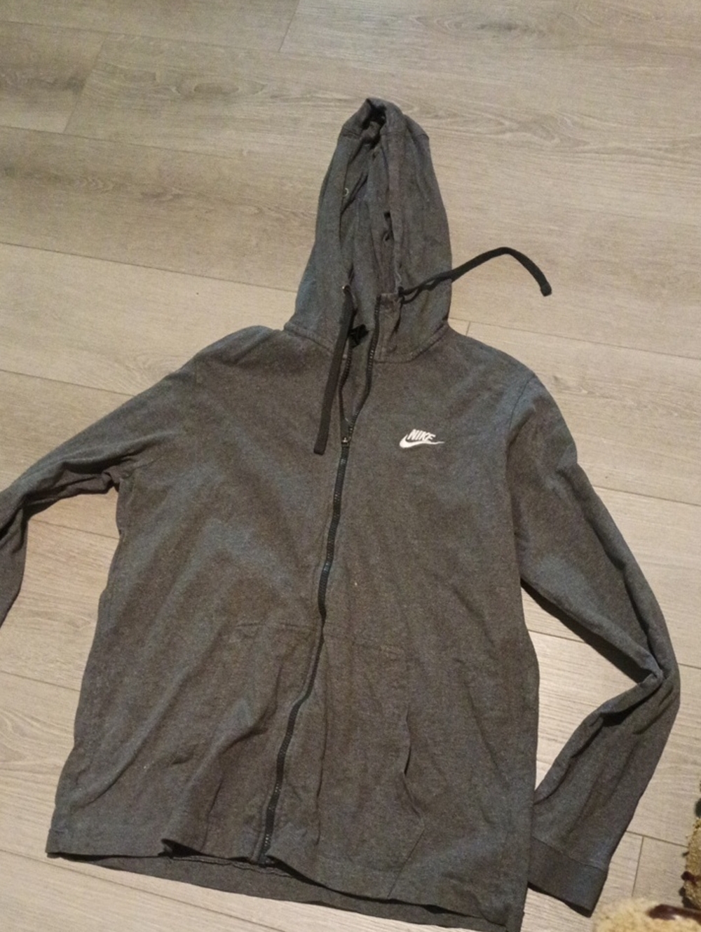 Nike Men's Dark Gray Full-Zip Hooded Windbreaker